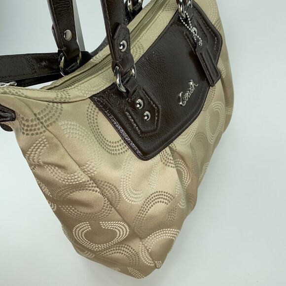 COACH Ashley Signature C Dotted Op Art Monogram Shoulder Bag - G1280-F20068 - Picture 12 of 14